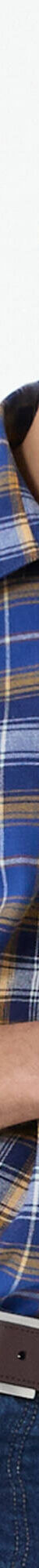 Chemise extra-longue carreaux flanelle (bleu / curry) Chemise extra-longue carreaux flanelle (bleu / curry)